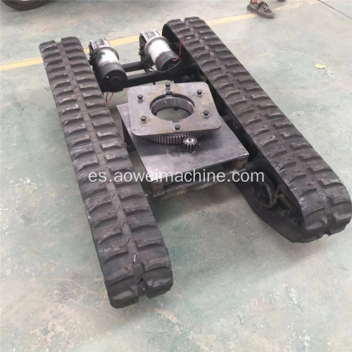 Sistema de tren de rodaje de chasis de vehículo de robot de oruga de caucho o acero barato uso de máquinas de granja agrícola